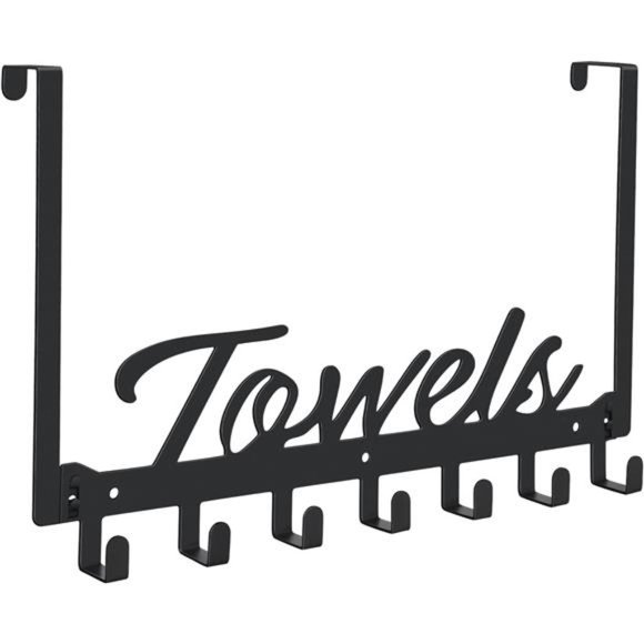 Over The Door Hooks, Towel Rack for Bathroom Towel Holder for Hanging Heavy Duty - Picture 1 of 6